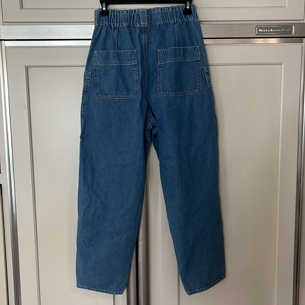 Mavi Balloon Leg Baggy Denim Jeans Pants Elastic Waist - Picture 2 of 8